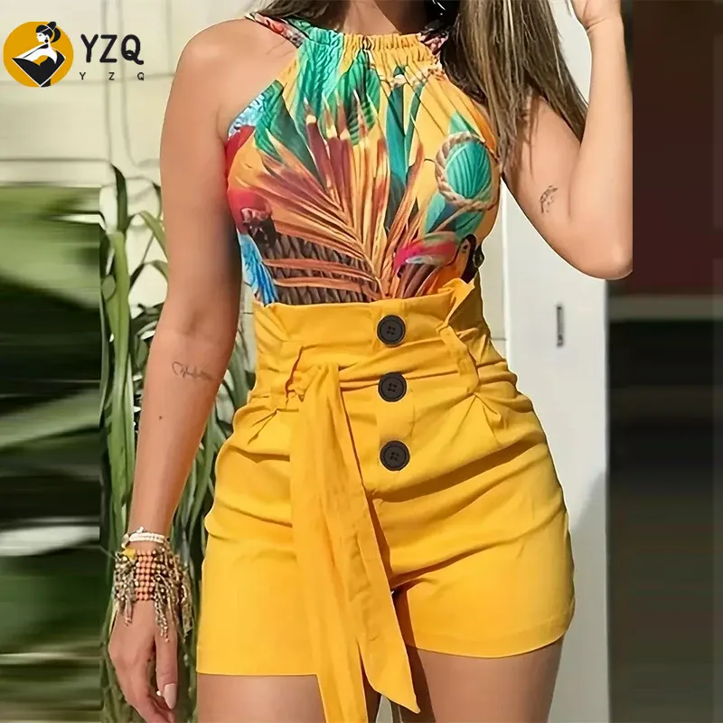 Summer Zara - Y2K Solidne szorty z guzikami z