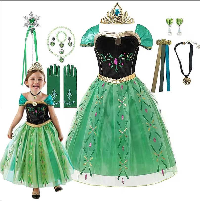 Summer Kids Clothing - Anna kostium dla dzieci dziewczyna fantazyjna