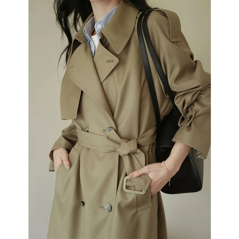 Summer Clothing Women Over 50 - 2025 Jesienny damski trencz Odzież Luźny