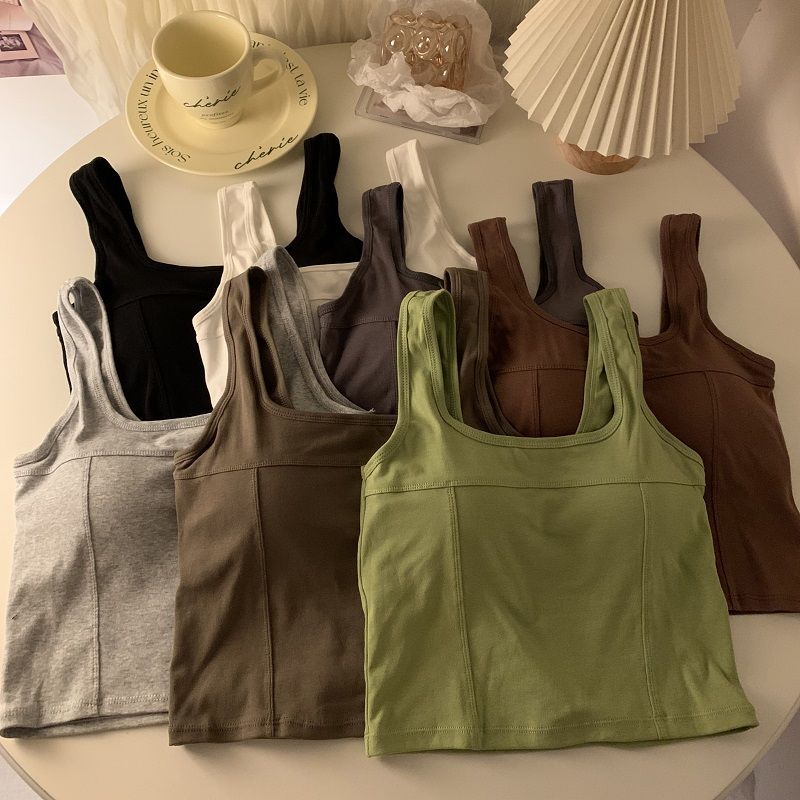Summer Zara - Damski Tank Top Z Wbudowanym Biustonoszem
