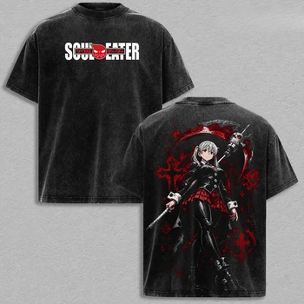 Vintage Summer Clothing Men - Koszulka Anime Soul Eater MAKA ALBARN
