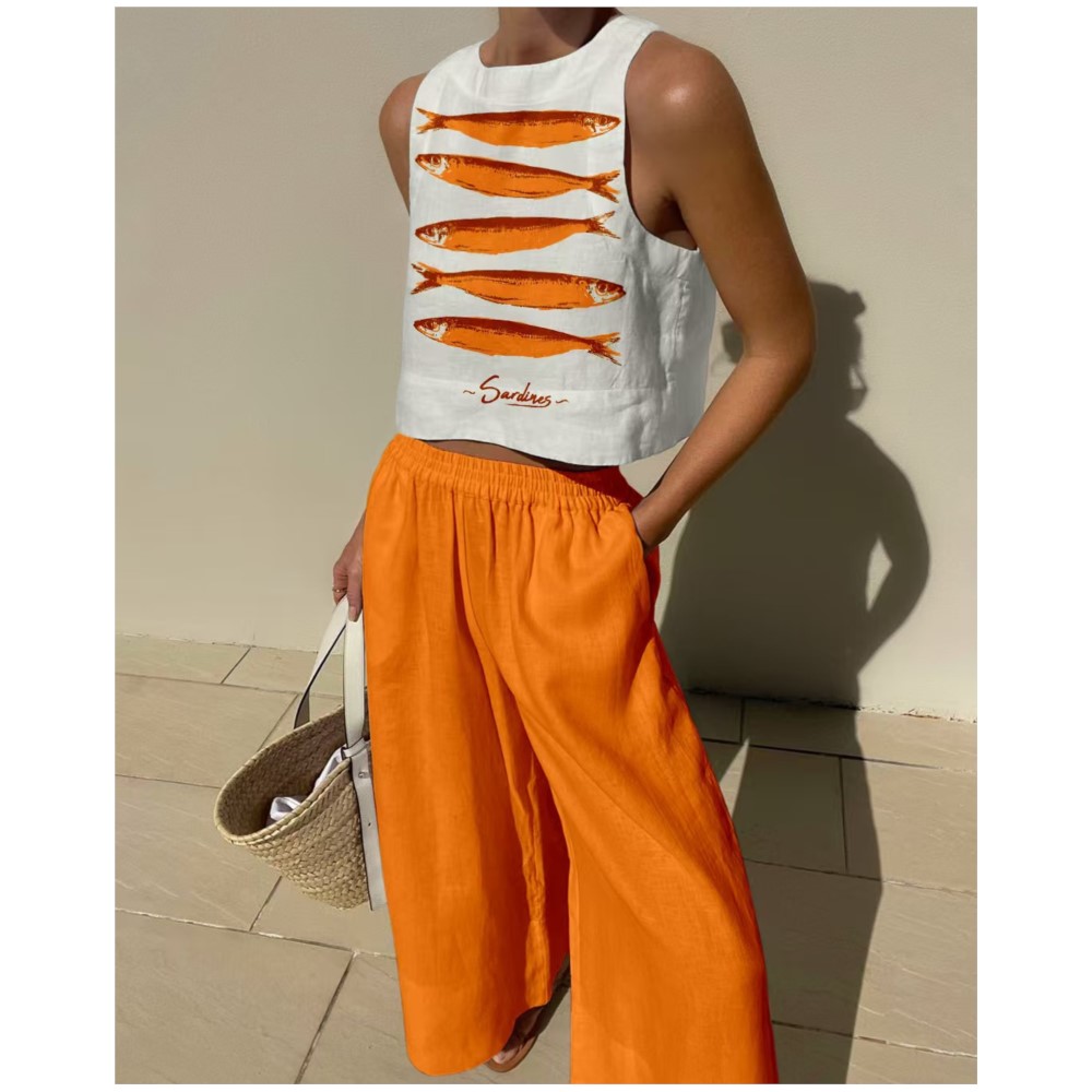 Summer Zara - Bohemian Casual Vest And Long Pants