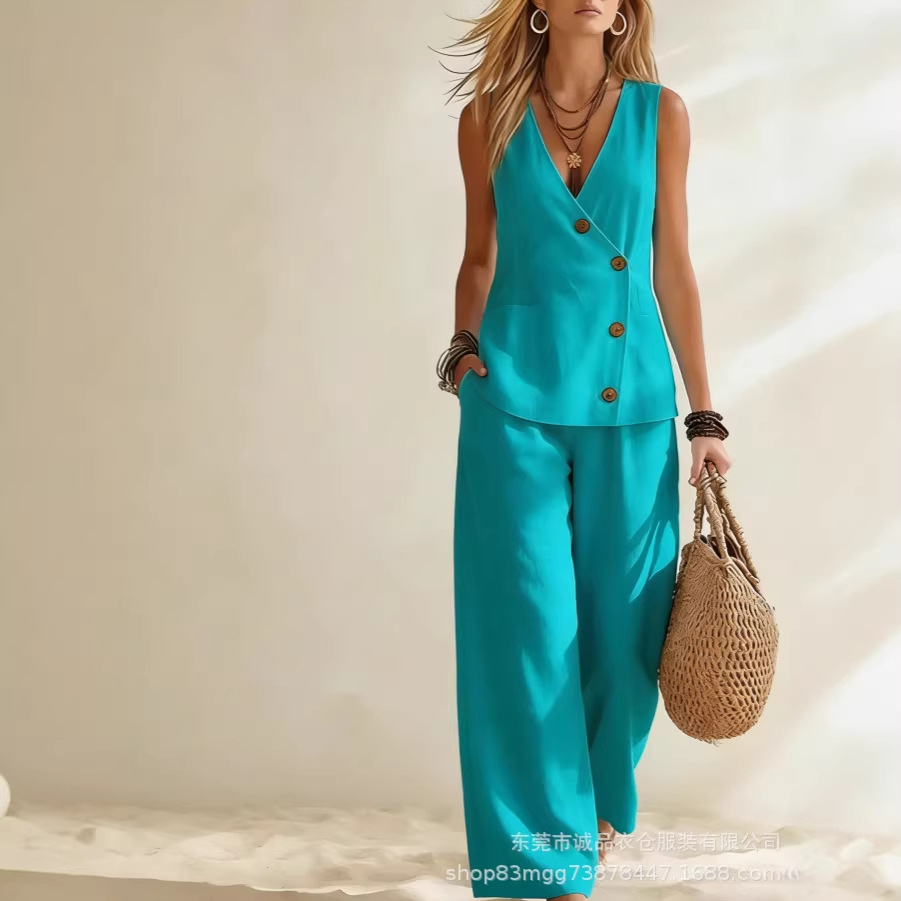 Summer Zara - Damski letni komplet: modny zestaw z