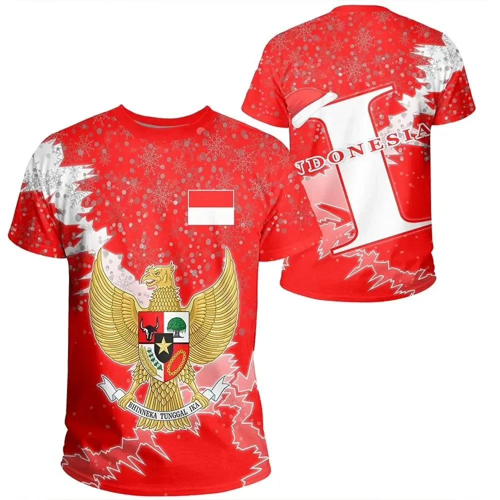 Summer Clothing Teens - Flaga indonezyjska 3D heraldyczny T-shirt z