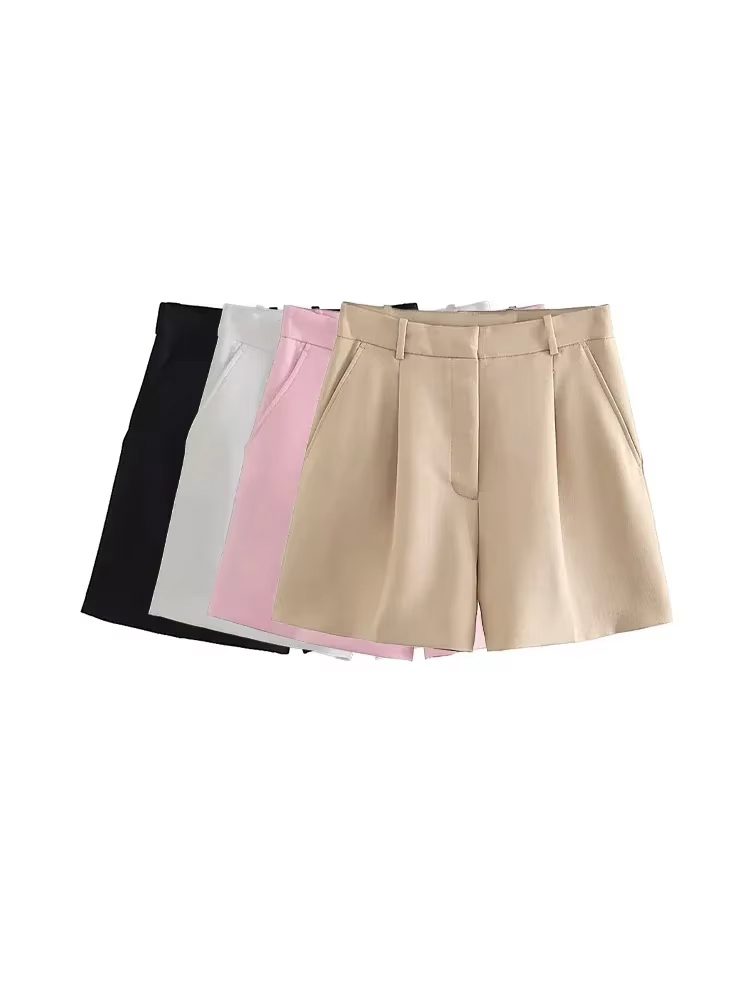 Summer Zara - Damskie szorty bermudy z bocznymi kieszeniami,