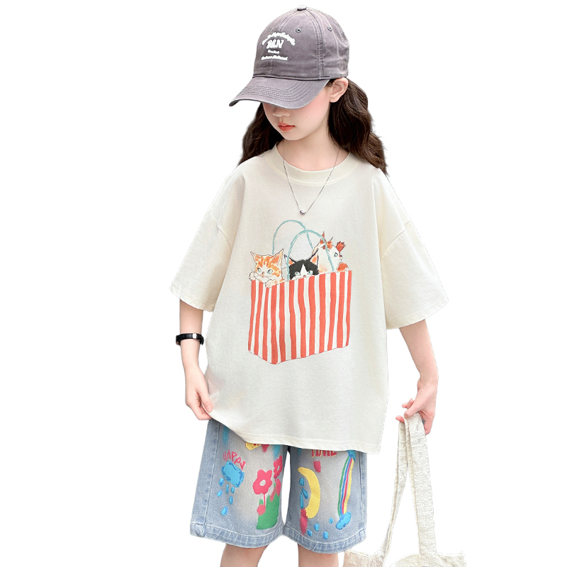 Summer Clothing Drawing - Letni zestaw top i spodnie dla