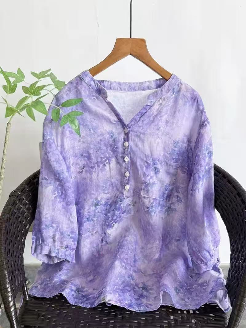 Japan Summer Clothing Women - Koszule damskie ze 100% ramii, letnie,