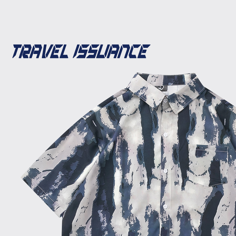 Summer Clothing Drawing - Koszulka Street Art z krótkim rękawem,