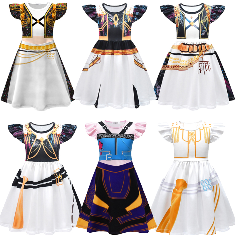Summer Kids Clothing - 6 stylów strojów cosplay dla dziewczynek,
