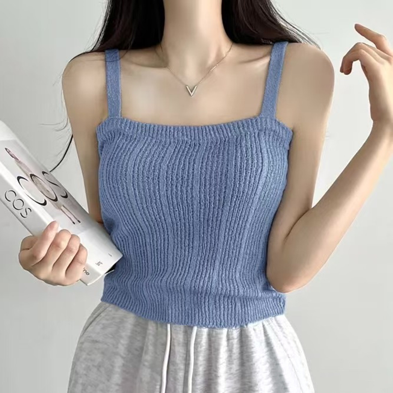 Summer Clothing Teens - Dzianinowy top na ramiączkach dla kobiet
