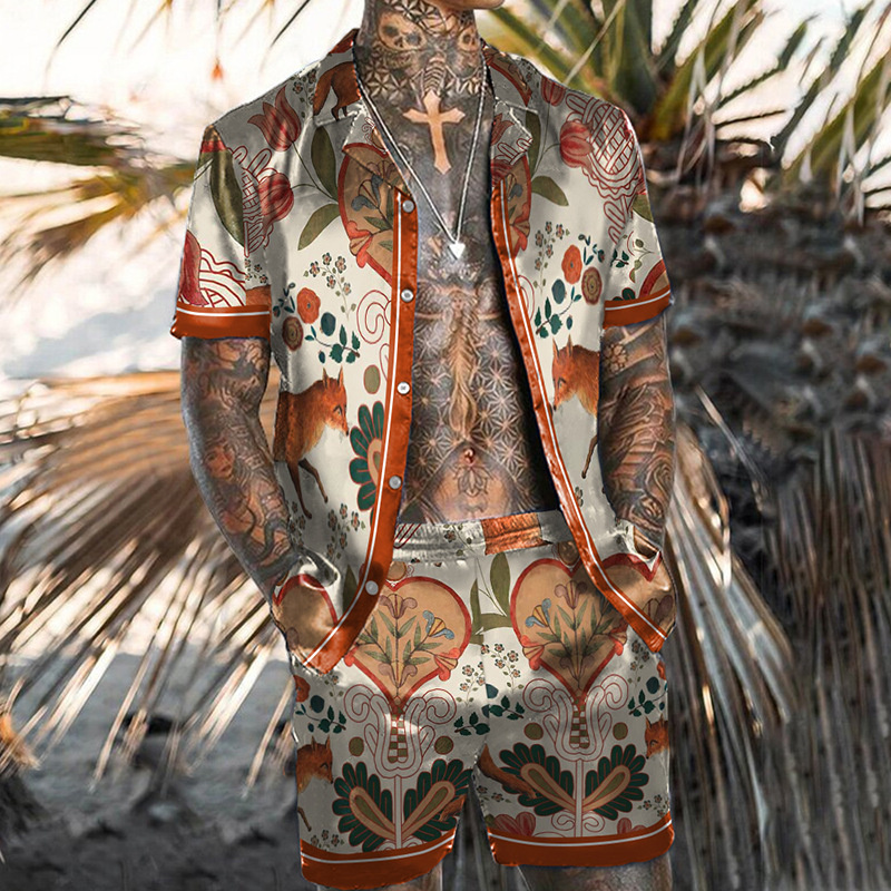 Retro etniczny styl koszulki z – Summer Clothing Sets Men recenzja i cena