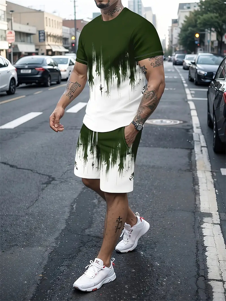 Męski Damski Gradientowy T-shi – Summer Clothing Items recenzja i cena