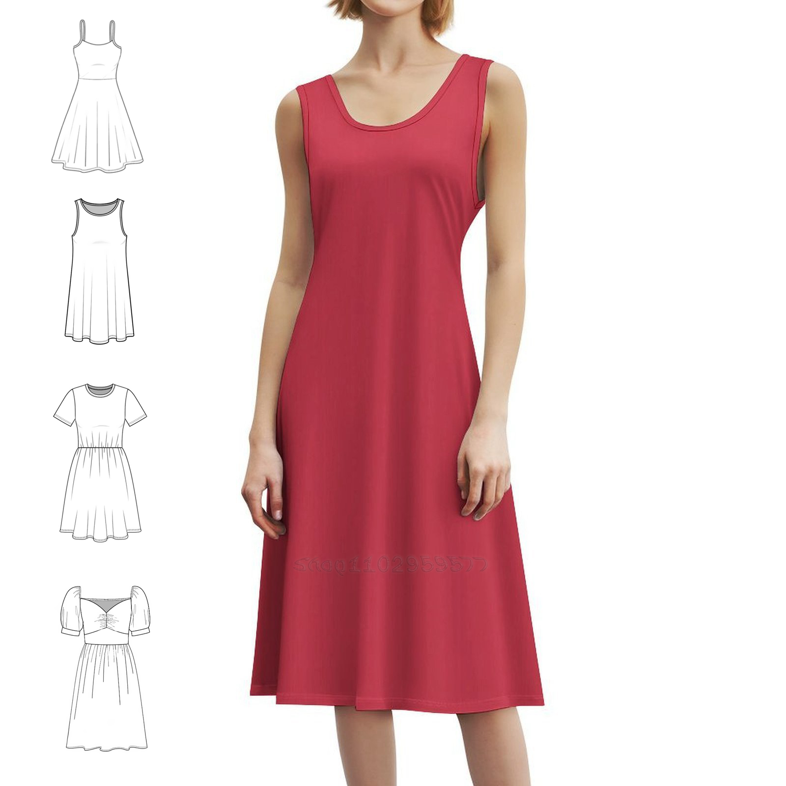 Sukienka damska w kwiaty papry – Summer Clothing Colors recenzja i cena