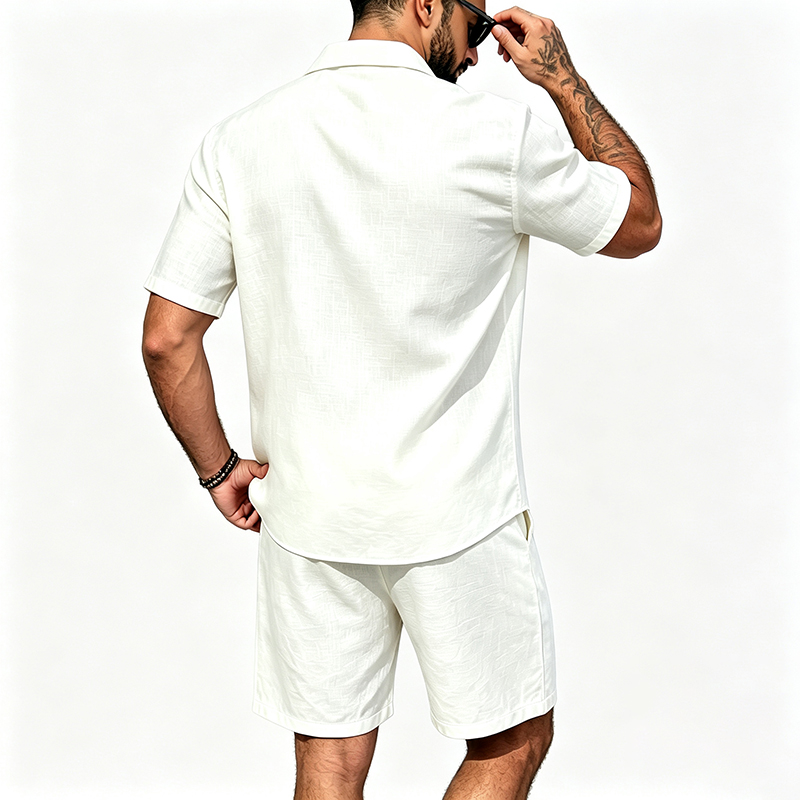 Męski lniany dwuczęściowy zest – Summer Clothing Trends recenzja i cena