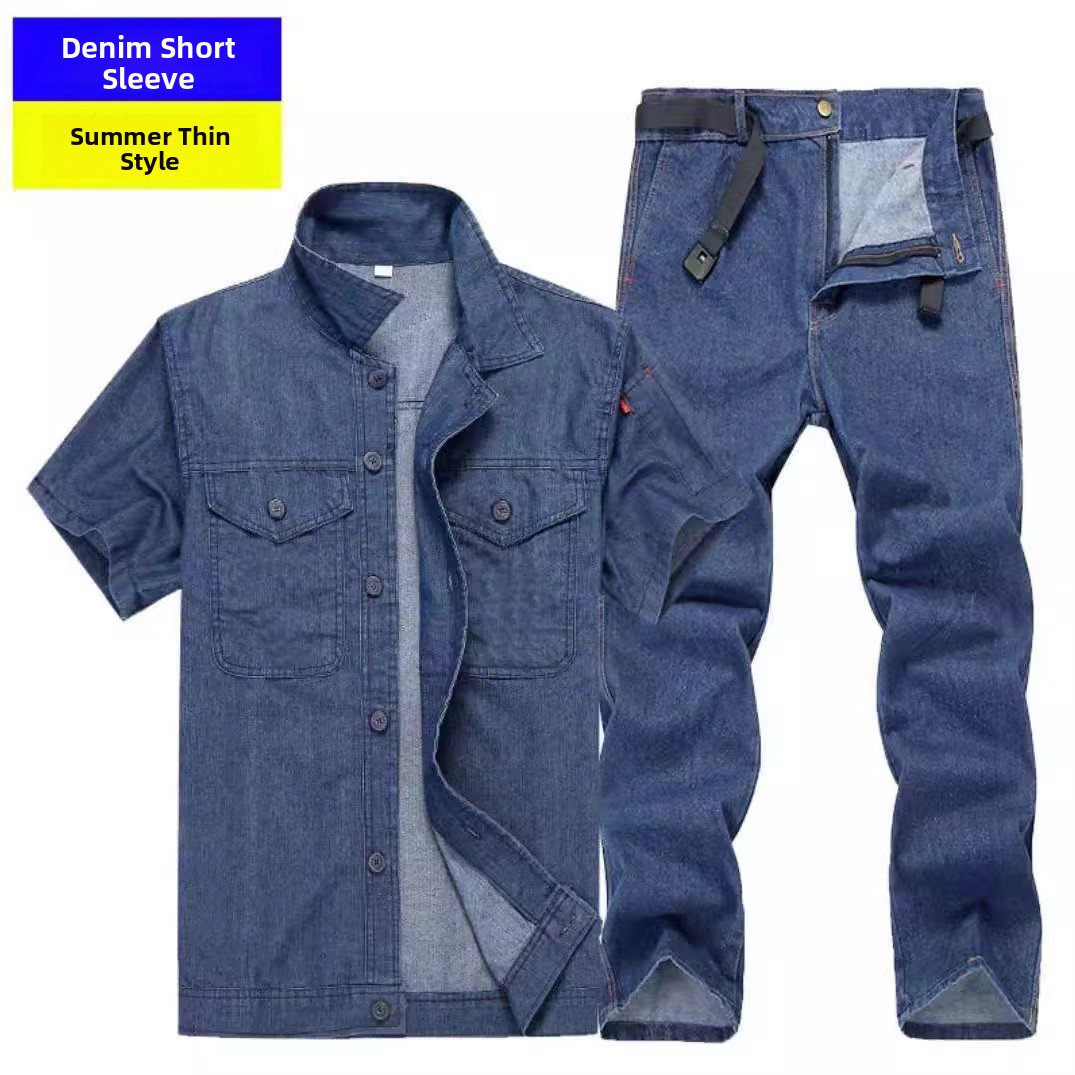 Lekki letni zestaw roboczy z d – Summer Clothing Sets Men recenzja i cena