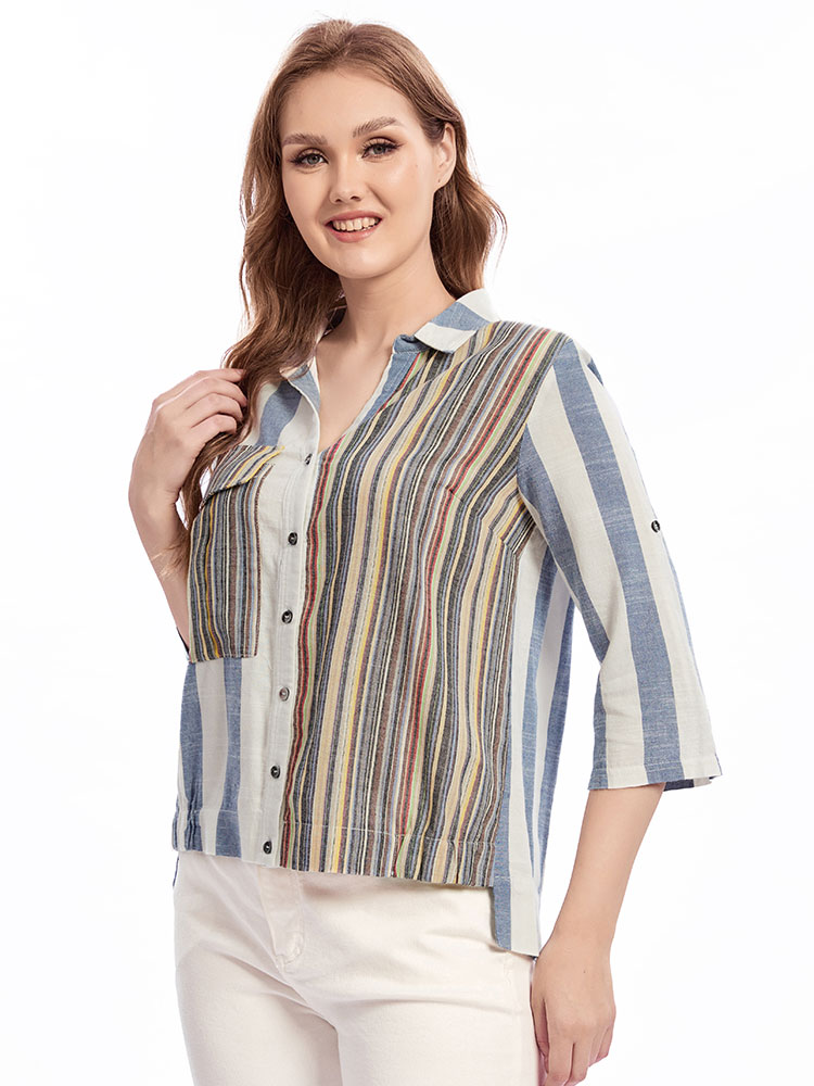 Damska tkana koszula z klapami – Summer Clothing Colors recenzja i cena