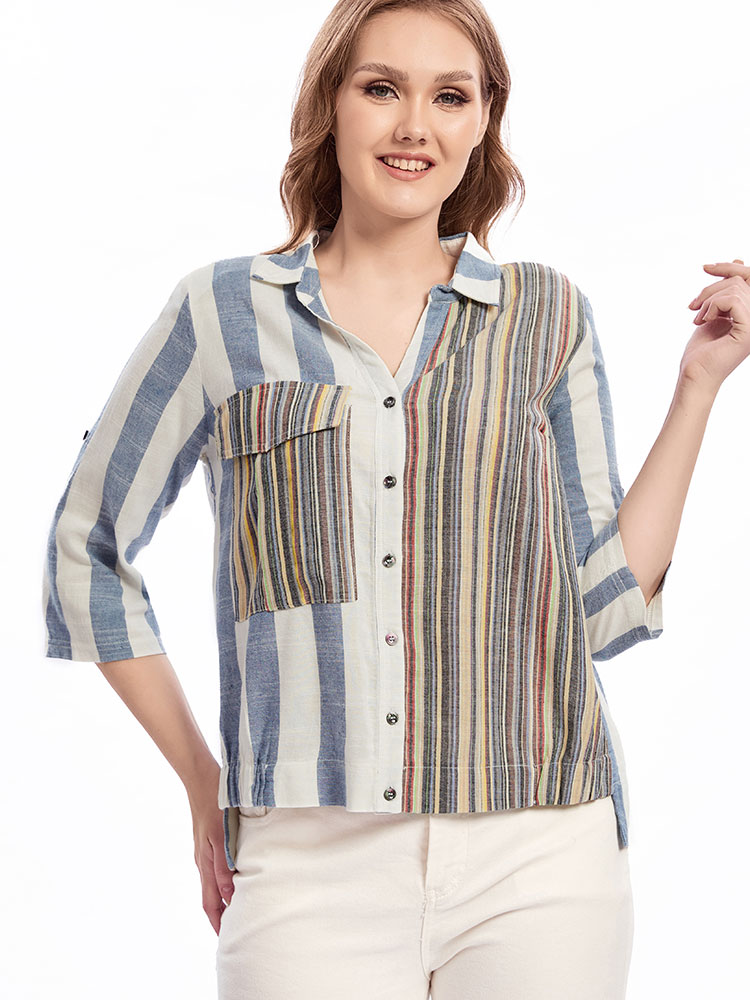 Damska tkana koszula z klapami – Summer Clothing Colors recenzja i cena