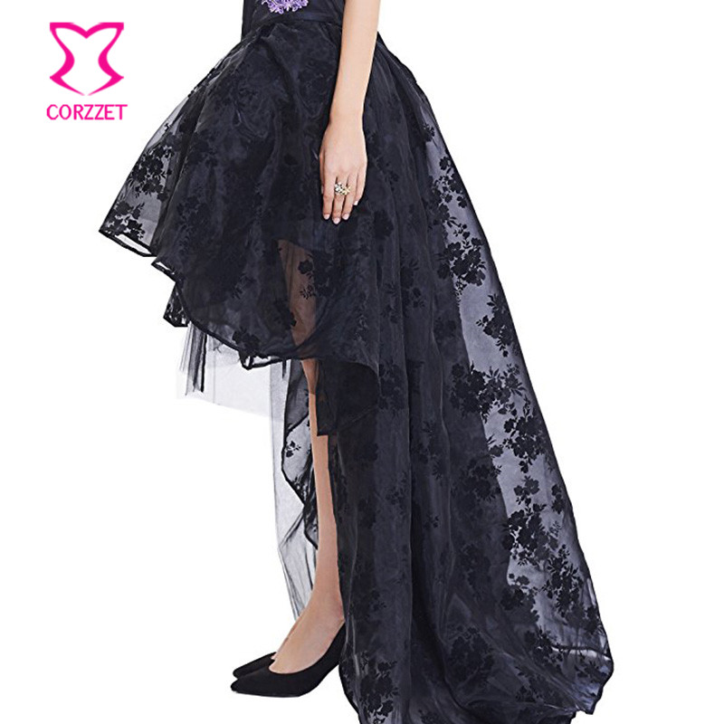 Czarny z kwiatowym wzorem z sz – Summer Victorian Clothing recenzja i cena