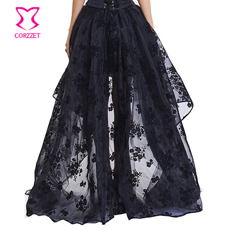 Czarny z kwiatowym wzorem z sz – Summer Victorian Clothing recenzja i cena