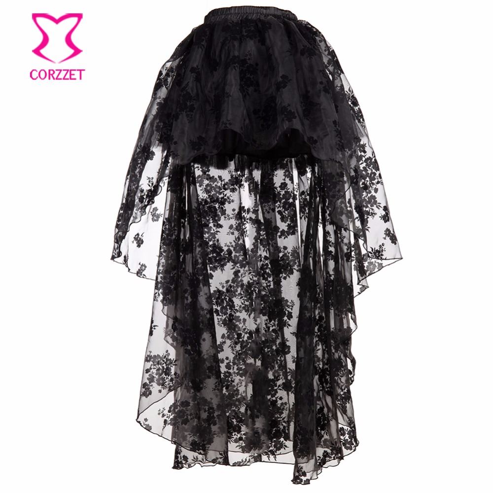 Czarny z kwiatowym wzorem z sz – Summer Victorian Clothing recenzja i cena