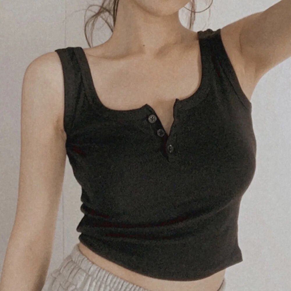 Tank top dla kobiet prążkowana – Summer Clothing Teens recenzja i cena
