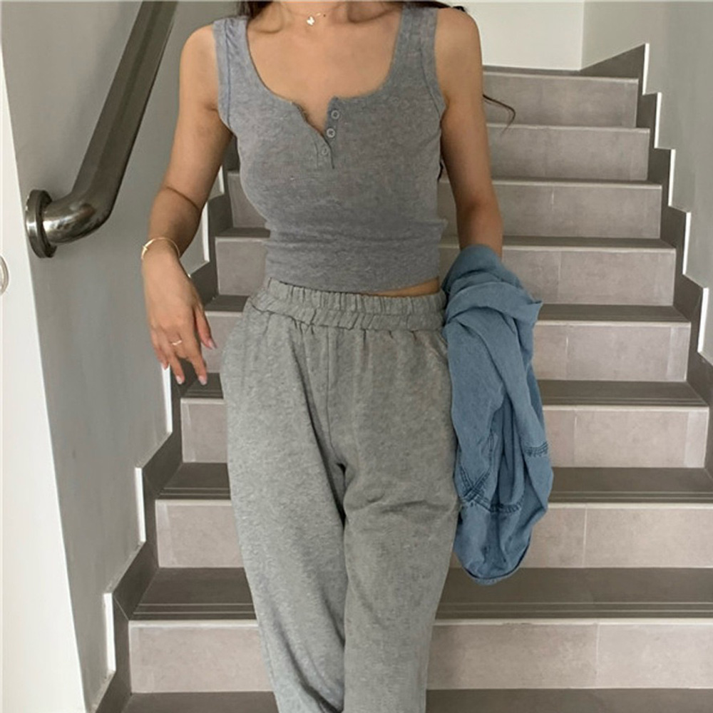 Tank top dla kobiet prążkowana – Summer Clothing Teens recenzja i cena