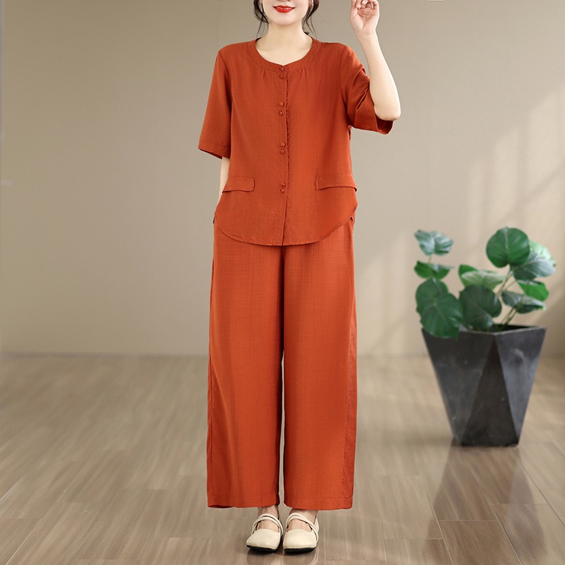 Nowy letni komplet z bawełny i – Summer Clothing For Women Over 60 recenzja i cena