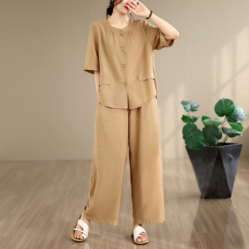 Nowy letni komplet z bawełny i – Summer Clothing For Women Over 60 recenzja i cena
