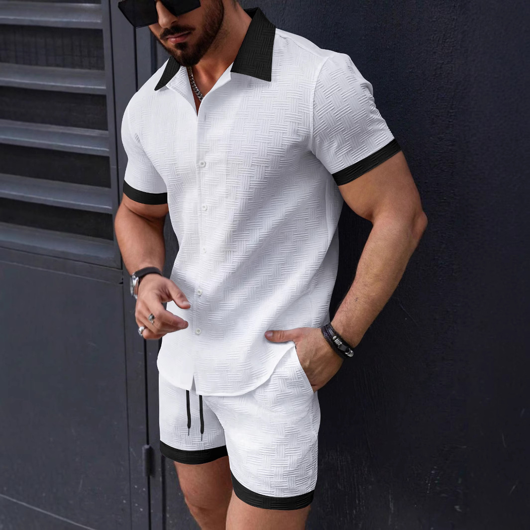 Modne zestawy męskie: lniany g – Summer Clothing Sets Men recenzja i cena