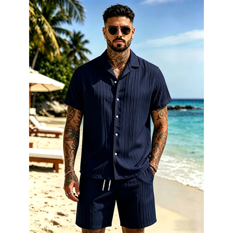Męski letni zestaw casualowy,  – Summer Clothing Sets Men recenzja i cena
