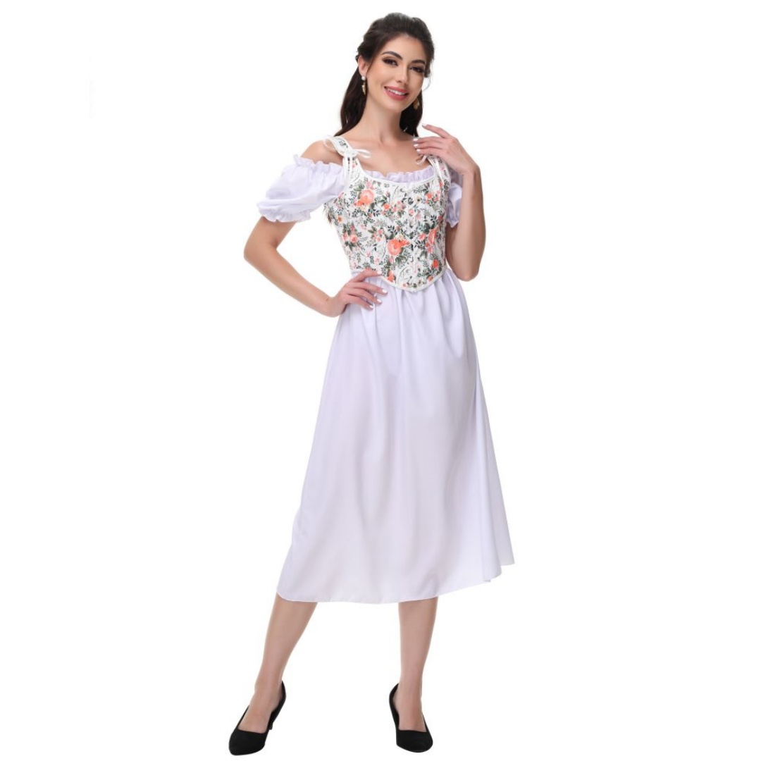 Letnia biała bawełniana solidn – Summer Victorian Clothing recenzja i cena