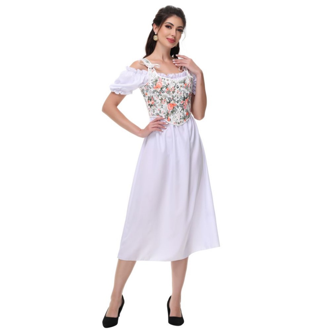 Letnia biała bawełniana solidn – Summer Victorian Clothing recenzja i cena