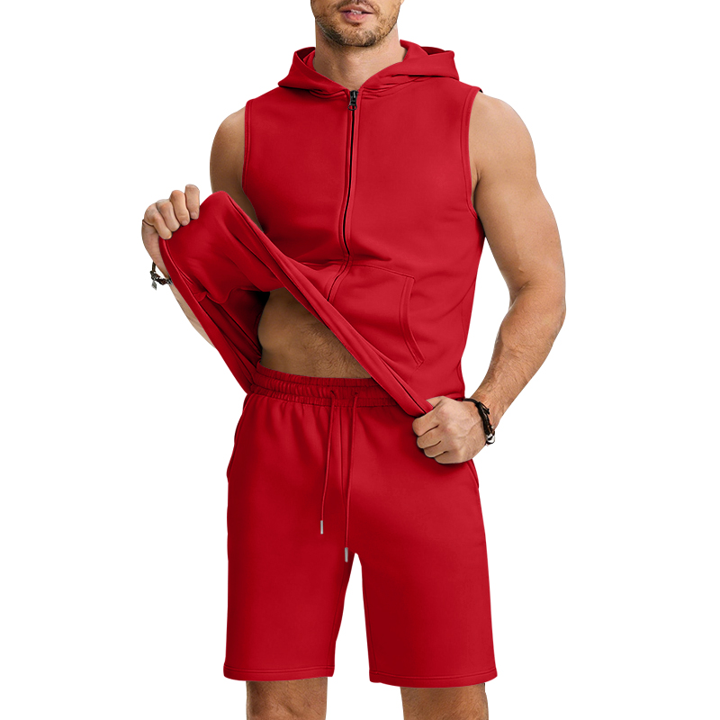 Męski garnitur bez rękawów z k – Summer Clothing Sets Men recenzja i cena