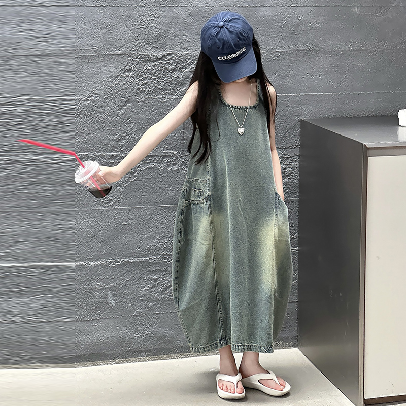 Vintage Blue Children Girls Wy – Summer Kids Clothing recenzja i cena