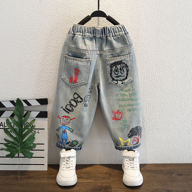 Dżinsy dla chłopca, odzież dzi – Summer Clothing Drawing recenzja i cena