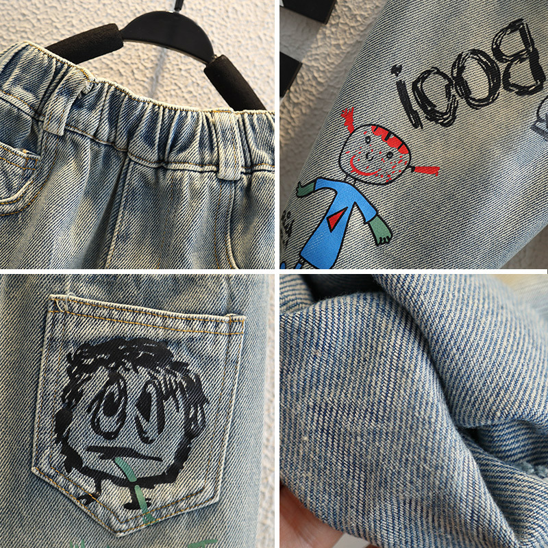 Dżinsy dla chłopca, odzież dzi – Summer Clothing Drawing recenzja i cena