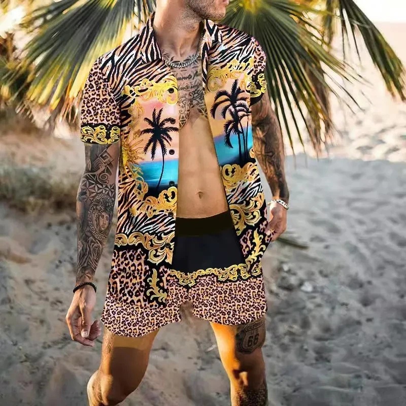 Letni, elegancki męski zestaw  – Summer Clothing Sets Men recenzja i cena