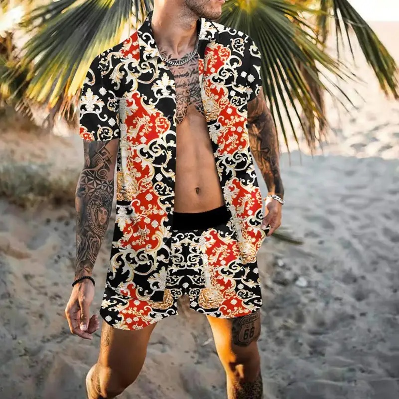 Letni, elegancki męski zestaw  – Summer Clothing Sets Men recenzja i cena