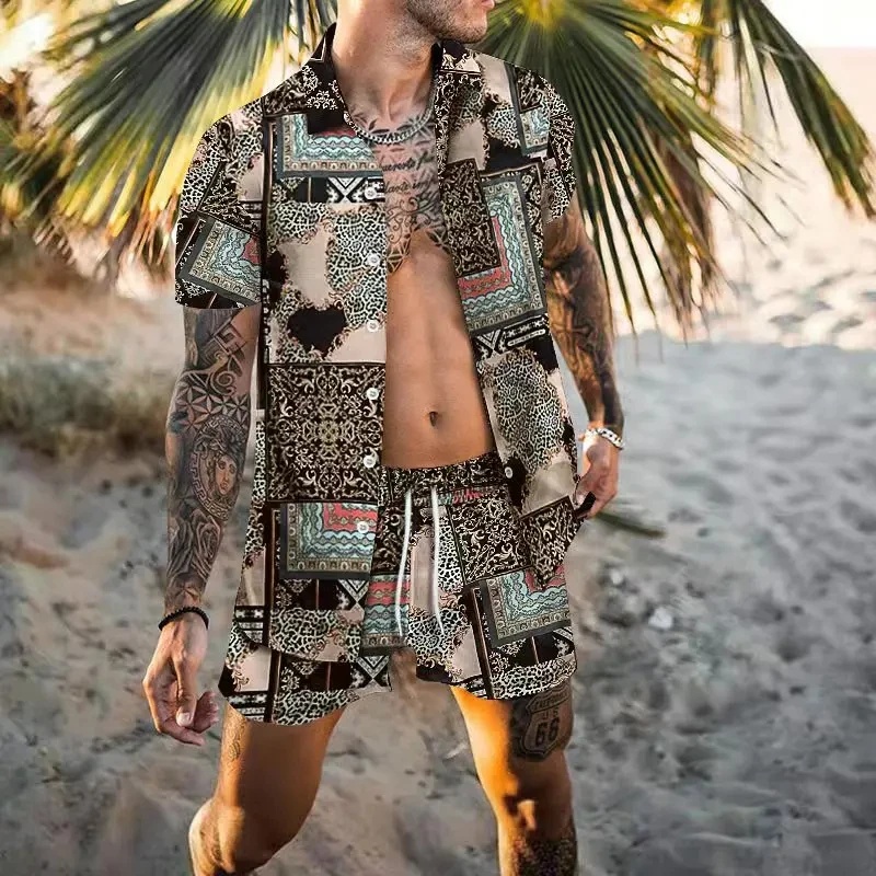Letni, elegancki męski zestaw  – Summer Clothing Sets Men recenzja i cena
