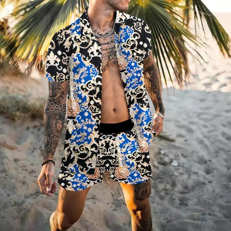 Letni, elegancki męski zestaw  – Summer Clothing Sets Men recenzja i cena
