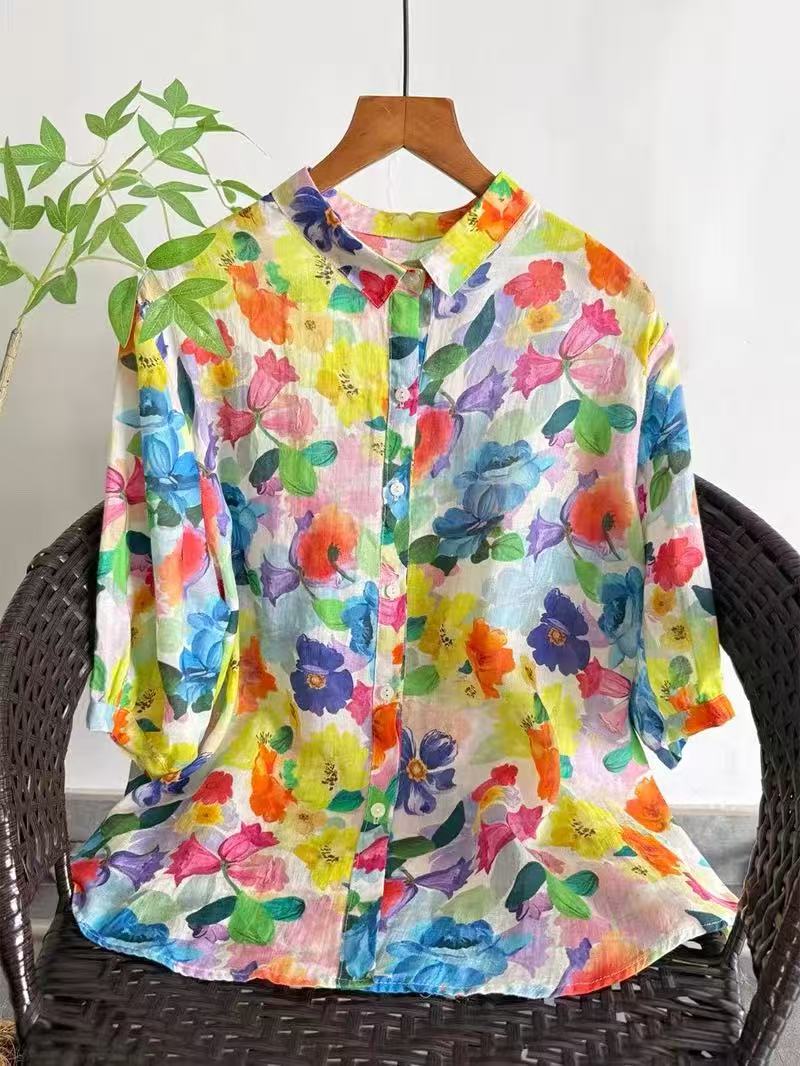 Koszula damska z czystej ramii – Japan Summer Clothing Women recenzja i cena