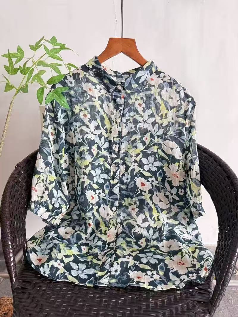 Koszula damska z czystej ramii – Japan Summer Clothing Women recenzja i cena