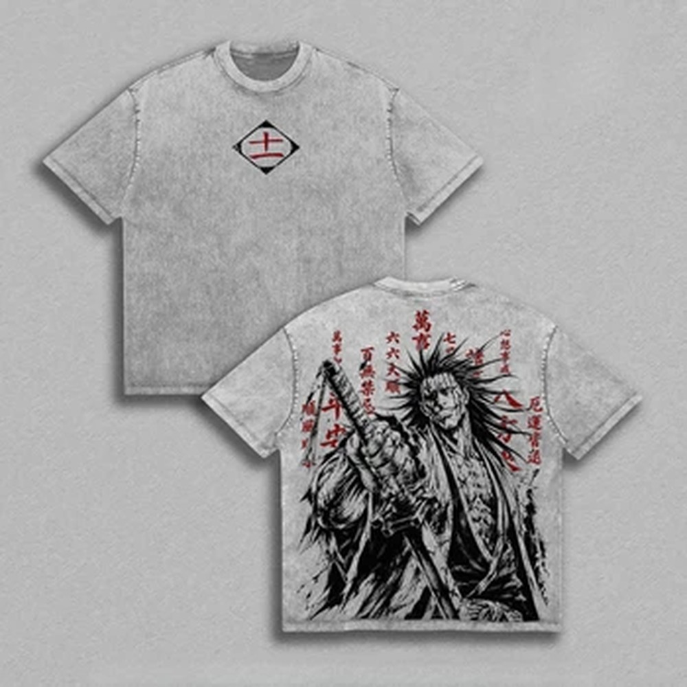 Koszulka Zaraki Kenpachi BLEAC – Vintage Summer Clothing Men recenzja i cena